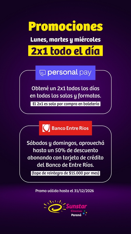 Promociones del cine